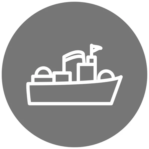 Gemi Web Simgesi Basit Illüstrasyon — Stok Vektör