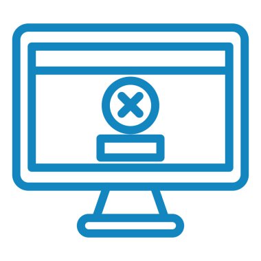 Tıbbi ağ ve bilgi vektörü illüstrasyonuna sahip bilgisayar monitörü