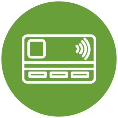 Kredi kartı düz vektör simgesi