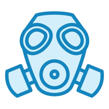 gaz maskesi ikon vektör illüstrasyonu