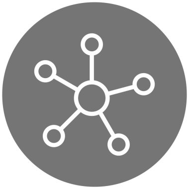 Molekül. Web simgesi basit tasarım