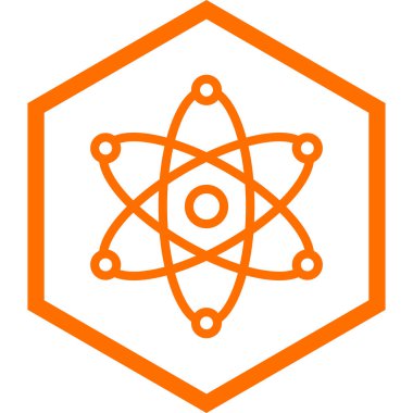 atom simgesi vektör illüstrasyonu