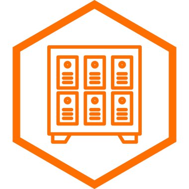 Modern ofis simgesinin vektör illüstrasyonu