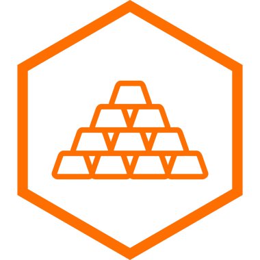 altın külçelerini kutsal kişilerin resmi, vektör çizim