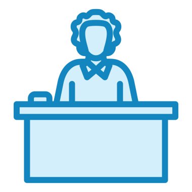 Mahkeme Odası modern simge vektör illüstrasyonu