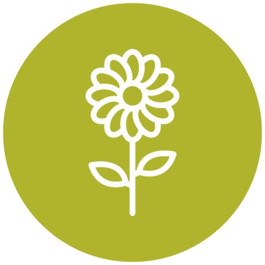 Çiçek. Web simgesi basit illüstrasyon