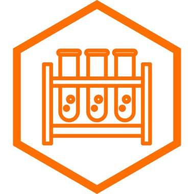 Laboratuvar test tüpleri simgesi. vektör illüstrasyonu