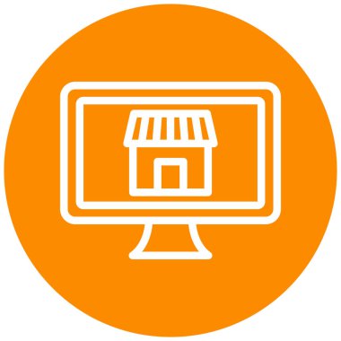 Dükkan. Web simgesi basit illüstrasyon