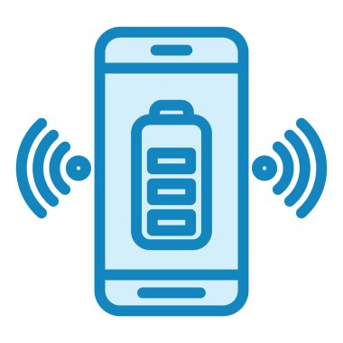 Kablosuz şarj. Web simgesi basit illüstrasyon 