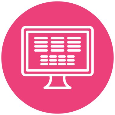 vektör lcd simgesi illüstrasyonu