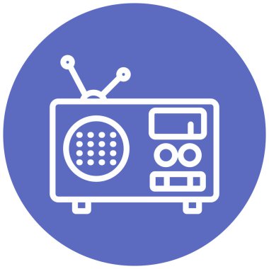 radyo düz vektör simgesi