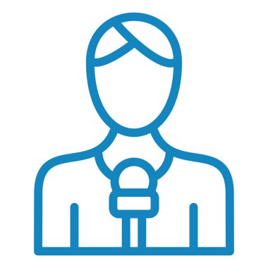 Gazeteciyim. Web simgesi basit illüstrasyon