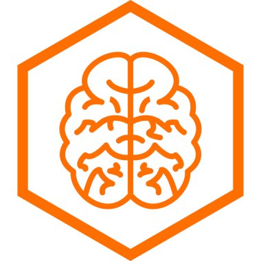 beyin ikonu vektör illüstrasyonu