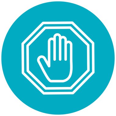 dur işareti simgesi, vektör çizimi