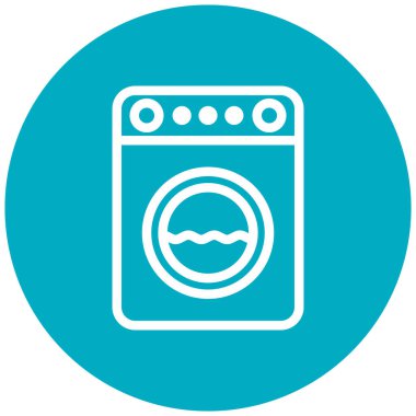 Çamaşır. Web simgesi basit illüstrasyon