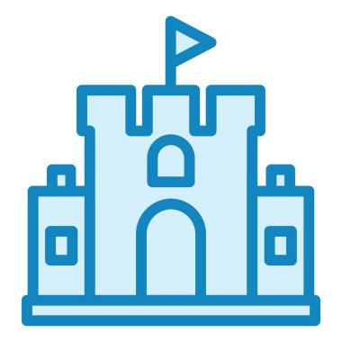 Kum Şatosu modern ikon vektör çizimi 