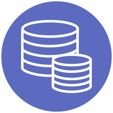 veritabanı. Web simgesi basit illüstrasyon