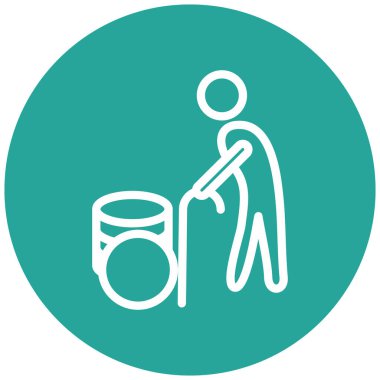 Tuvalet kabı ikonu vektör illüstrasyonu