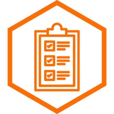 Kontrol listesi simgesi vektör illüstrasyonu