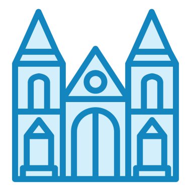 Katedral modern ikon vektör illüstrasyonu  