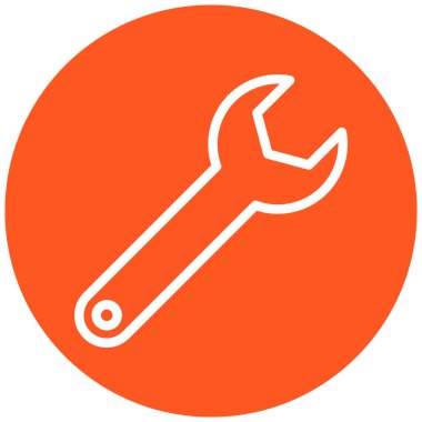 İngiliz anahtarı vektör simgesi modern illüstrasyon