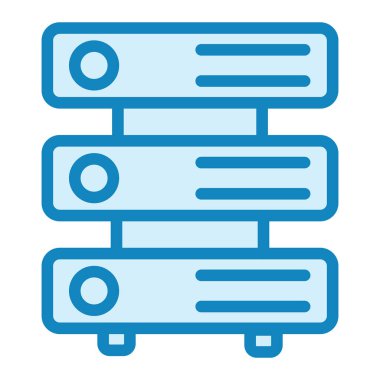 Sunucu. Web simgesi basit illüstrasyon