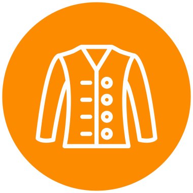 Ceket simgesi, vektör illüstrasyonu