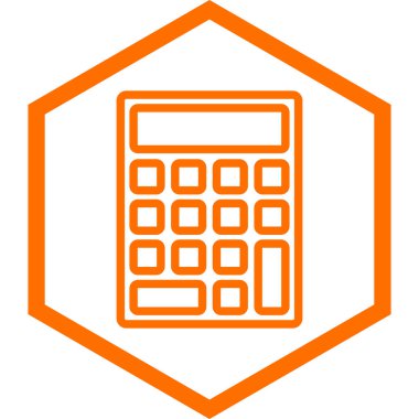 hesap makinesi simgesi, vektör illüstrasyonu