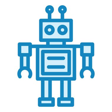 Oyuncak Robot modern ikon vektör çizimi