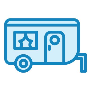 Karavan modern simge vektör illüstrasyonu 