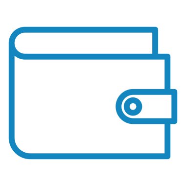Cüzdan. Web simgesi basit illüstrasyon
