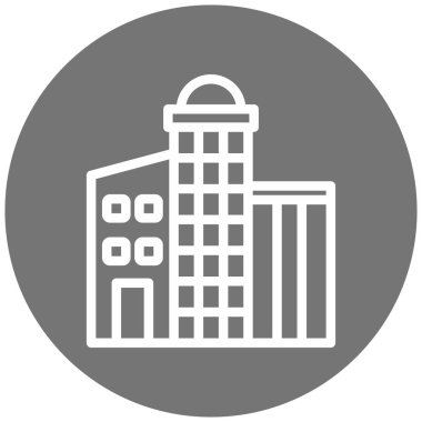 Bina. Web simgesi basit illüstrasyon