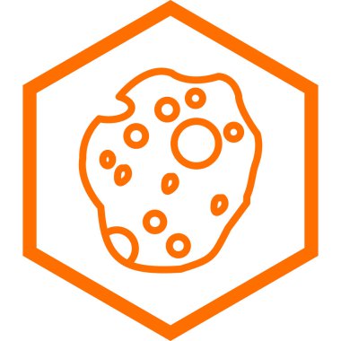 Bir virüs simgesinin vektör illüstrasyonu