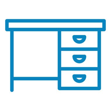 Çekmecede. Web simgesi basit illüstrasyon