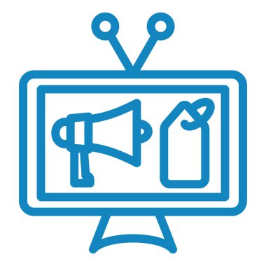 Reklamcılık. Web simgesi basit illüstrasyon