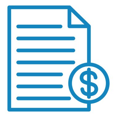 Fatura. Web simgesi basit illüstrasyon