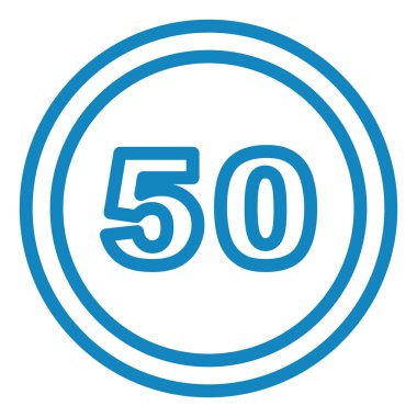 50 numaralı simge, vektör illüstrasyonu