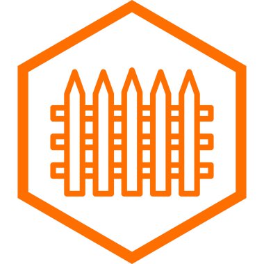 çit simgesi vektör illüstrasyonu