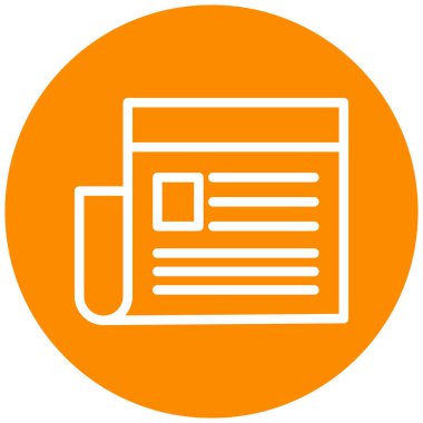 Gazete. Web simgesi basit illüstrasyon