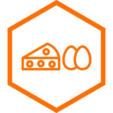 Peynir simgesi vektör illüstrasyonu