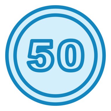 Hız sınırı 50 modern simge vektör illüstrasyonu  