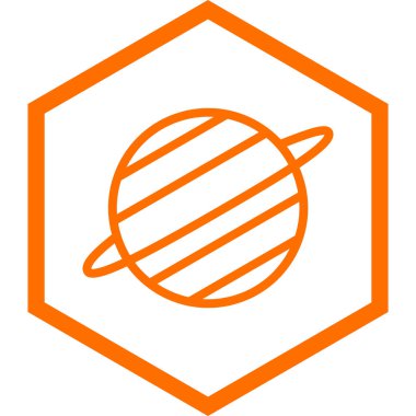 Gezegen. Web simgesi basit illüstrasyon