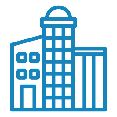 Bina. Web simgesi basit illüstrasyon