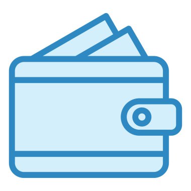 Cüzdan. Web simgesi basit tasarım