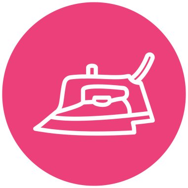 Ütü yapıyorum. Web simgesi basit illüstrasyon