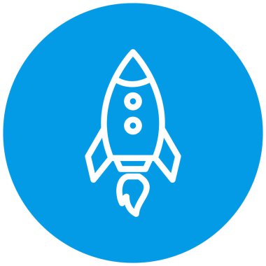 roket ikonu vektör illüstrasyonu