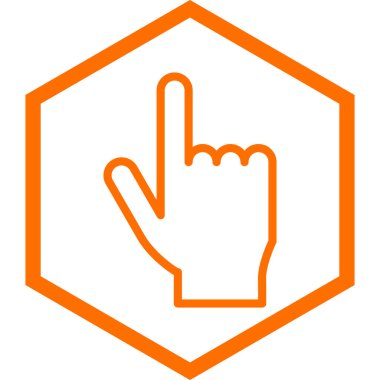 El imleci. Web simgesi basit illüstrasyon