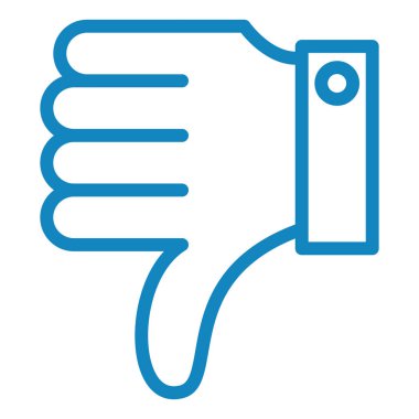 başparmak aşağı simgesi, vektör illüstrasyonu