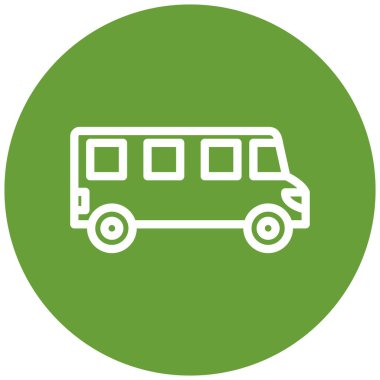 Otobüs. Web simgesi basit illüstrasyon