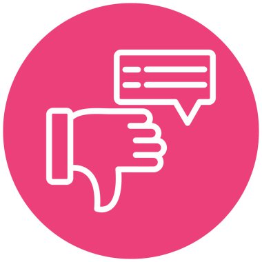 Hoşlanmıyorum. Web simgesi basit illüstrasyon